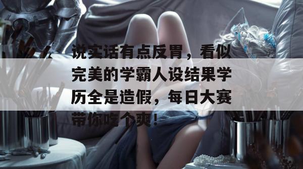 说实话有点反胃,看似完美的学霸人设结果学历全是造假,每日大赛带你吃个爽!